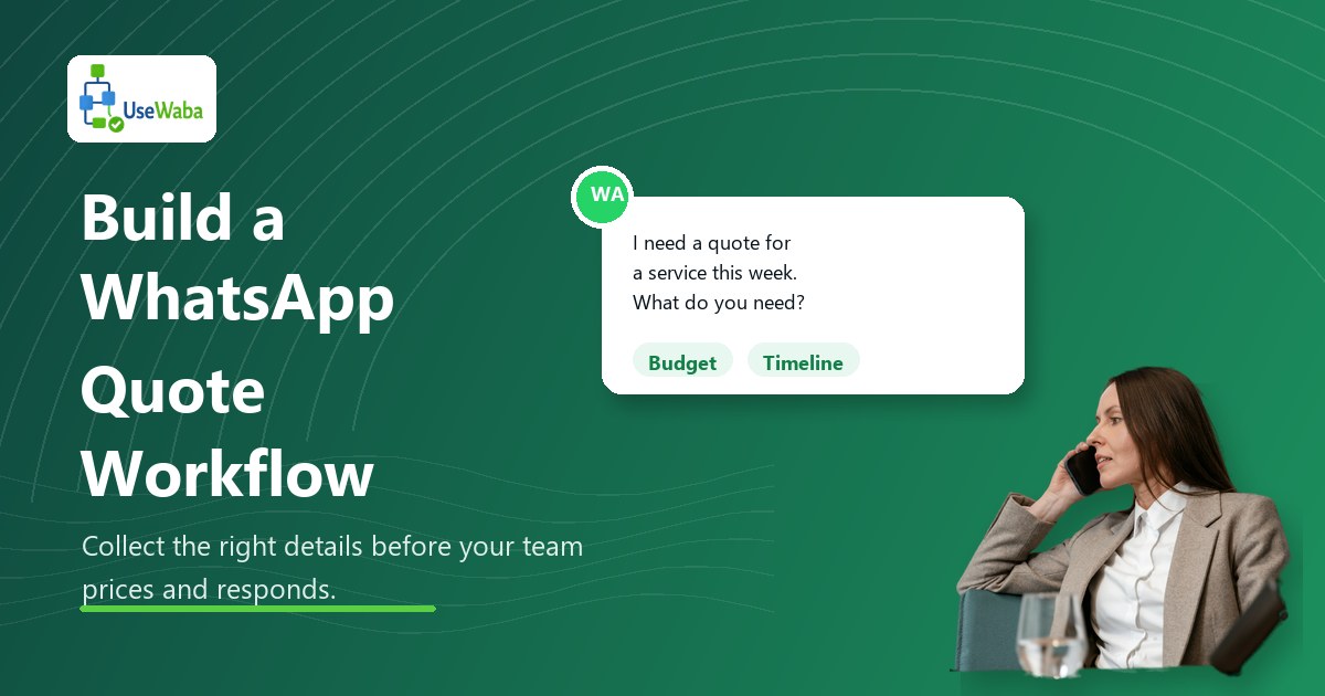 Business professional taking a phone call for a quote request