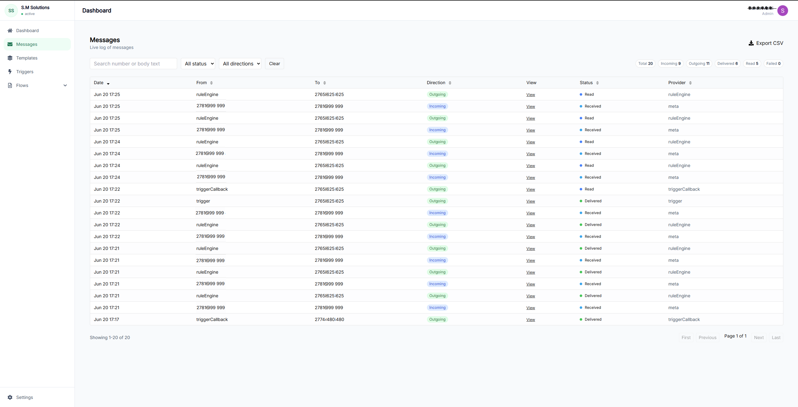 WhatsApp support triage workflow preview with support case summary